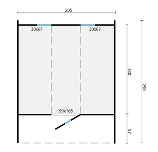 Saunabarrel Ø205 x 250 cm onbehandeld vuren